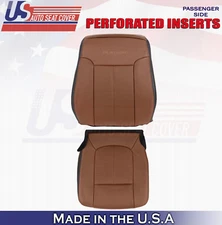 2013 to 2016 For Ford F350 Platinum Passenger Top & Bottom Leather Covers Brown