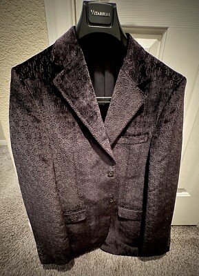 BRAND NEW W/ TAGS Gucci Men s Dark Blue Velvet Jacket. 48 reg US.