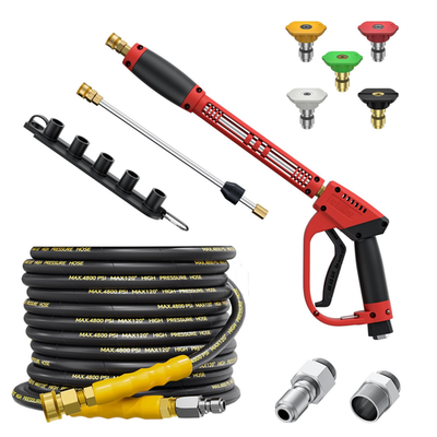 #ad Techsweeppro 5000Psi Pressure Washer Gun And Hose Kit 25Ft Kink Resistant Steel $116.92