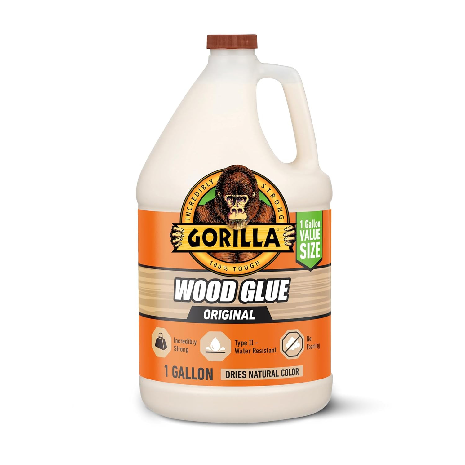 Giant Gorilla Wood Glue 1 Gallon Bottle, Water Resistant, In