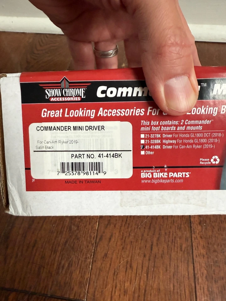 Nuevo Show Chrome Driver Floorboards para Can Am Can-Am Ryker 19-Up Floor Board Foto 2 de 4