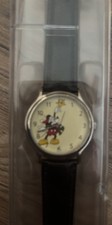 Disney Time Works Minnie Mouse Watch Rare Leather Band Vintage Disneyworld Gifts