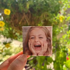 Custom Photo Magnets Personalized Gift 2x2" Holiday Couples -Set of 9