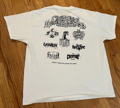 Creature Skateboards Resurrection XX White Shirt Size XL 20 Year Anniversary