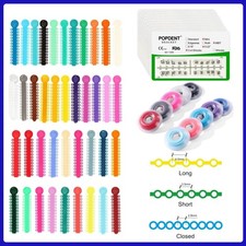 Dental Orthodontic Colored Elastic Power Chain Elastic Ligature Ties /Brackets