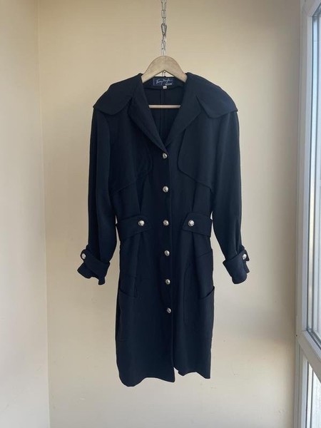 Women Thierry Mugler Coat Black Wool S