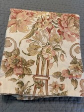 Vintage Ralph Lauren Cottage Floral Gold Scroll King Shams-Pair of 2