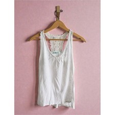 Maurices White Crochet-Back Tank