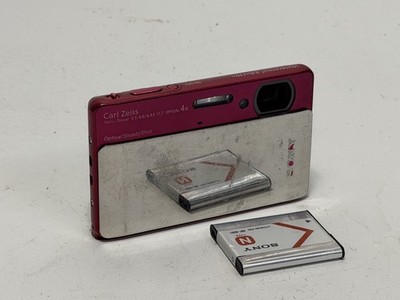 Sony Cyber-shot DSC-TX5 10.2MP Digital Camera - Pink Tested Working