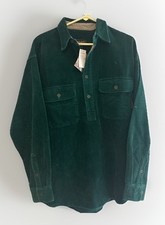 Timberland Weathergear Shirt Mens Size Medium Corduroy Long Sleeve Green NWT VTG