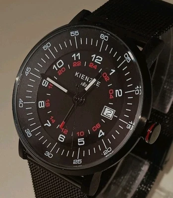 KIENZLE HERRENUHR GMT, 5 BAR MILANAISE ARMBAND, LIMITED EDITION 44/99 OVP NEU - Bild 1 von 4
