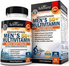 Once Daily Multivitamin for Men 50 and Over - Supplement for Heart Health - with