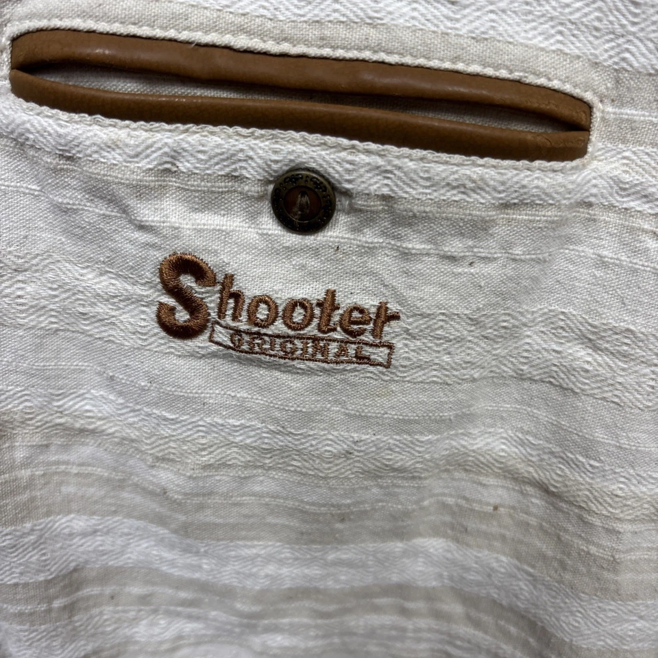 Vintage Shooter Western Dune Shirt XL Beige Tan Aztec Linen suede Outdoors - Image 4 of 4