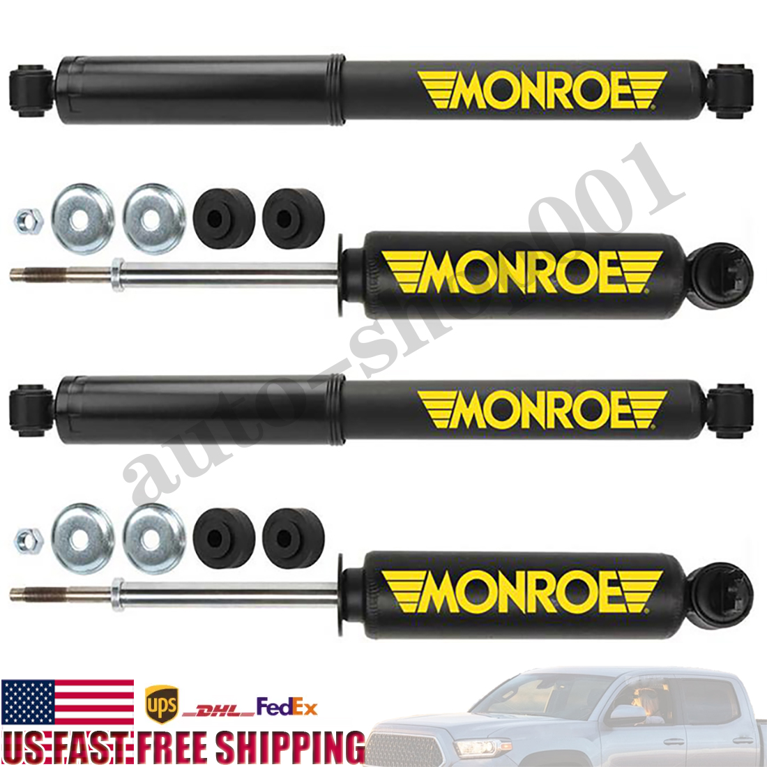 4x Front Rear Monroe Shocks Absorber For Dodge B150 3.9L 1994 1993 1992 1991