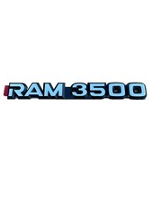 1997-2002 Dodge Ram 3500 Side Door Emblem Badge Logo Black Chrome Nameplate