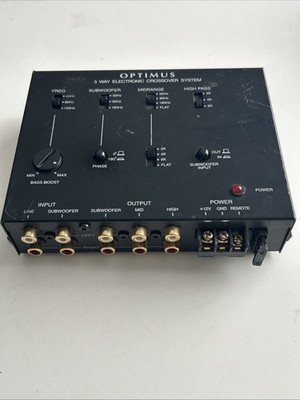 Optimus Car Stereo 12v  3-Way Electronic Crossover Network 12-2011. I15