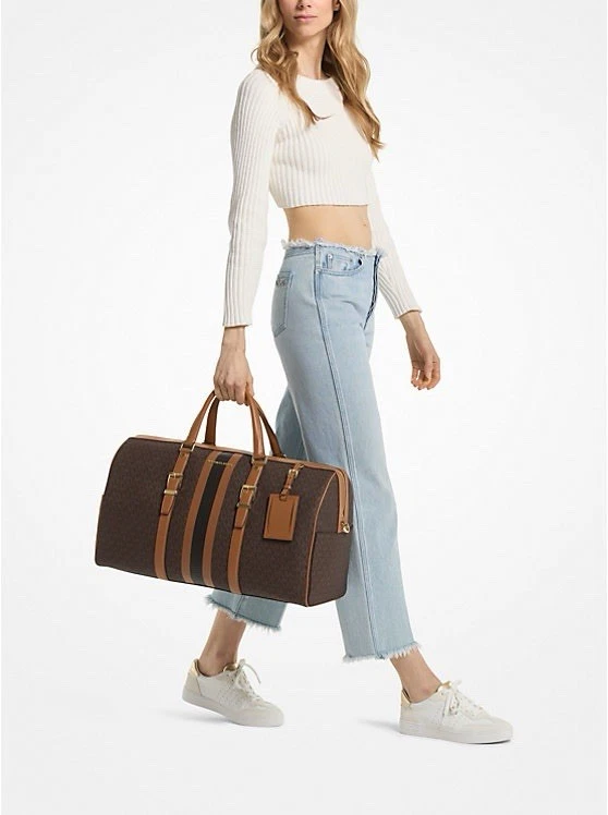 Bolso de fin de semana Michel Kors Bedford Travel extra grande con logotipo de firma a rayas Foto 4 de 4