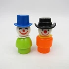 Fisher Price Little People Circus Clown Cowboy Rodeo Pair Vintage