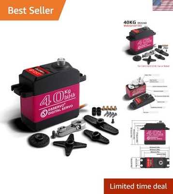 40kg RC Servo High Torque Metal Gear Standard Digital Servo 6.8V for 1/8 1/10...