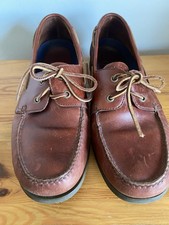 Clarks Mens Shoes Uk Size 11 Casual Brown Leather Boat Shoes