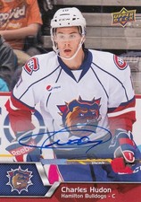 CHARLES HUDON 2014-15 AHL Hockey Autographs Auto #138 Hamilton Bulldogs