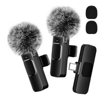K60 Wireless Lavalier Microphone Mini Mic for iPhone Android Laptop Recording