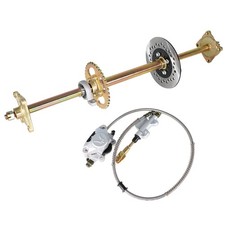 32" Go Kart ATV Live Rear Axle Kit  Brake Assembly Sprocket Hub Drift Trike US