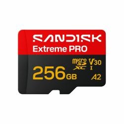 Sandisk Oro/Rosso/Nero Extreme Pro (256 Gb, Microsdxc, U3, Uhs-I), Scheda Di Memoria, - Immagine 2