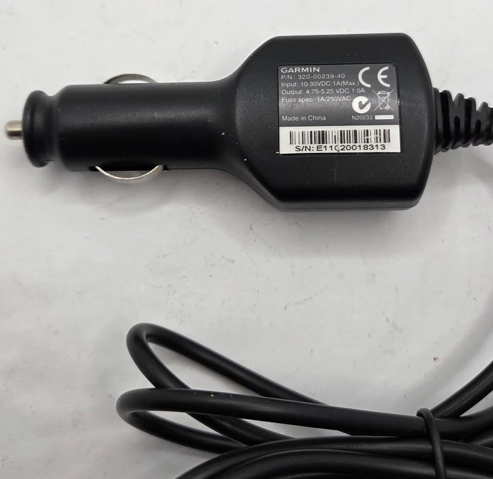 Garmin 320-00239-40 Nuvi GPS Navegación Mini-USB Coche Vehículo Cargador OEM Foto 2 de 4