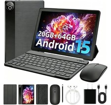 2026 Newest Tablet Android 15 10.1" 20GB RAM  64GB ROM WiFi 6 BT5.4 Dual Camera