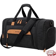 Expandable Canvas Duffle Bag Water Resistant Multi Pocket Travel Gym Bag New
