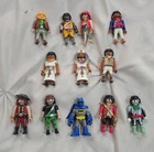Lot of 12 Vintage Playmobil Toy Figures - Pirates, Batman, Egyptian Pharoah