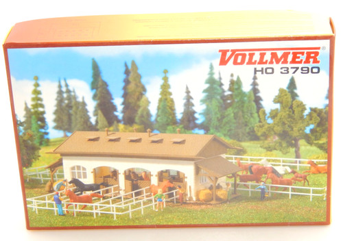Vollmer H0 3790 establo para caballos con acoplamiento - sin construir | Zustand: Gebraucht