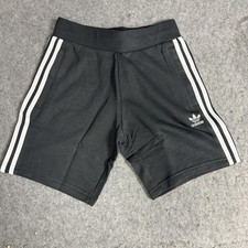 Adidas Shorts Youth 11-12Y M Black Originals 3-Stripes Trefoil French Terry