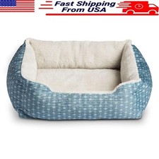 Cozy Small Pet Bed Soft Cuddler Bolstered Walls Machine Washable Eco Friendly US