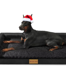 Orthopedic Dog Bed Large Sized Dog 36''X24'', Waterproof L Bolster Medium Pet So