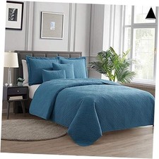 Quilts Size - All Season Bedspread Coverlet Twin 07 - Diamond - Blue Heaven