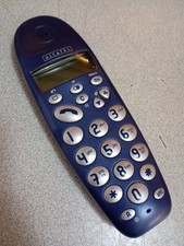 Téléphone Phone Fixe Sans Fil Alcatel Versatis Bleu Grosse Touche Senior