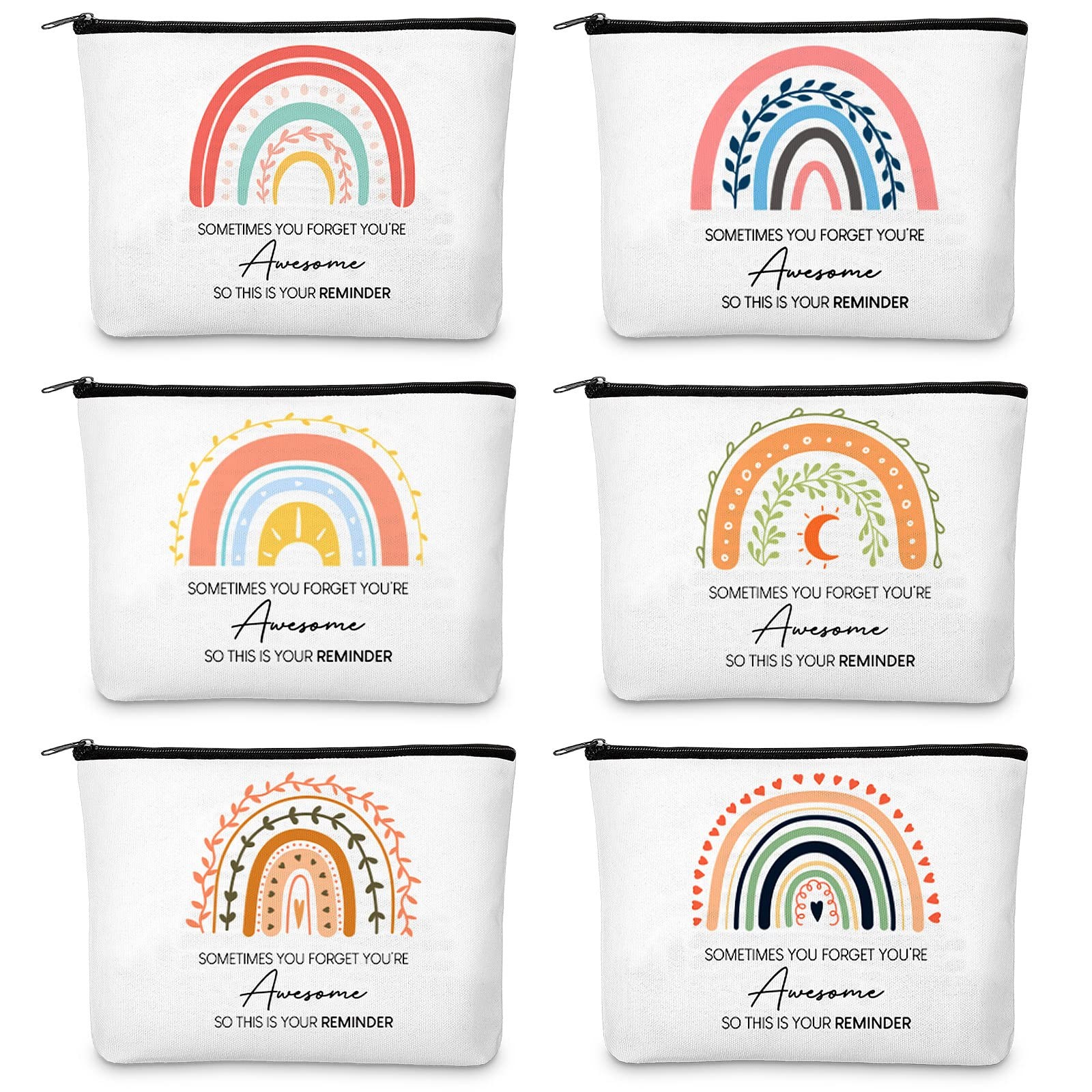 6 piezas regalos de agradecimiento regalos inspiradores para mujeres amistad pequeño arco iris