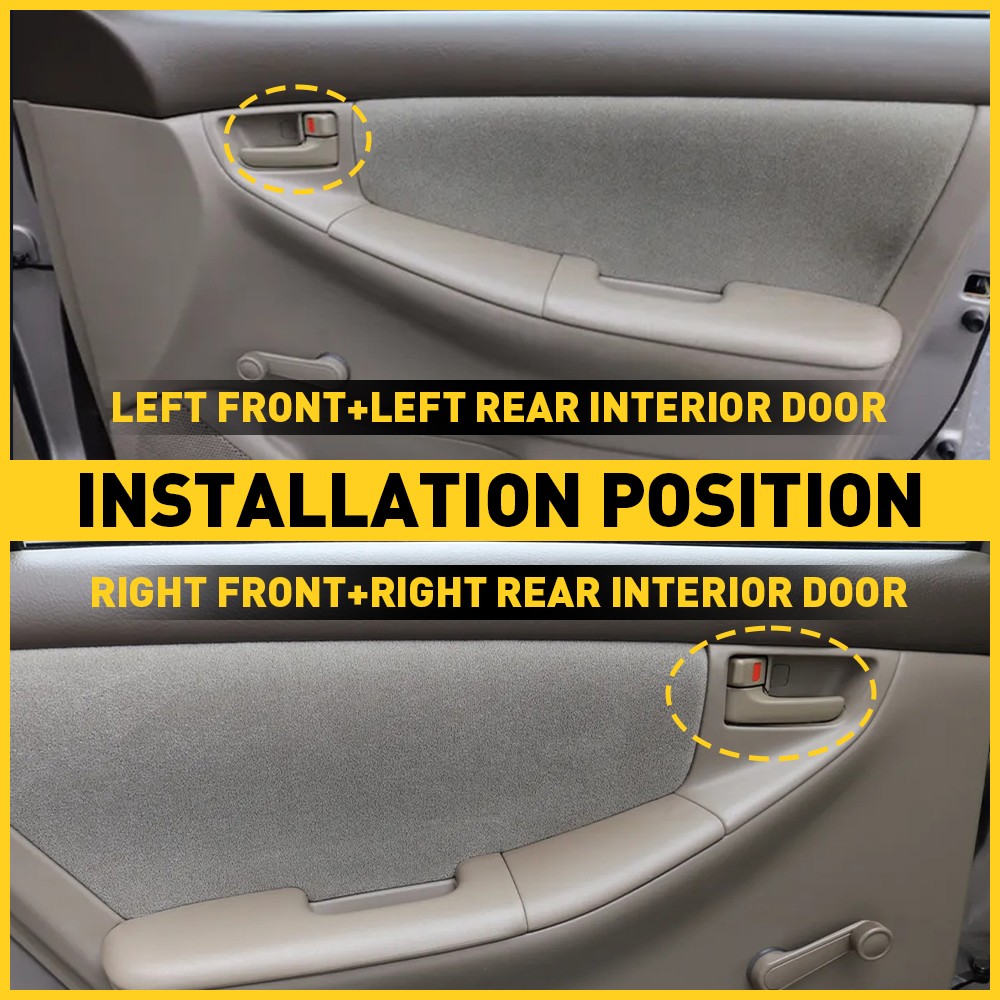 Set of 4 Interior Inside Inner Door Handle Beige For Toyota Corolla 2003-2008
