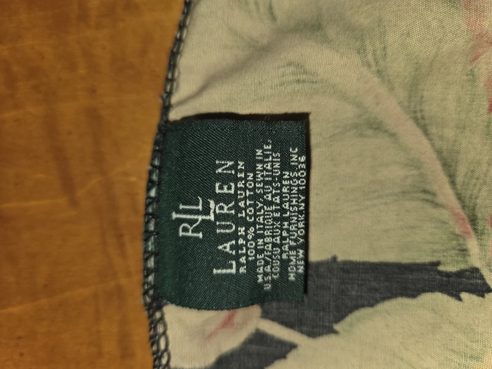 Ralph Lauren CHARLESTON Negro Floral 2 REY Fundas de Almohada Francés/País/Casa Rural Foto 2 de 3