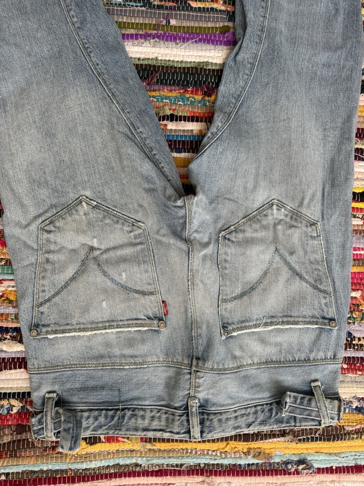 Levi's Engineered Light Blue Distressed Denim Jea… - image 4