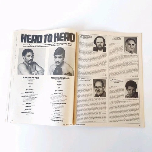 KO MAGAZINE Alexis Arguello COVER Aaron Pryor Poster | September 1982 | VGC  - 画像10/11