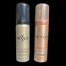 Nexxus Mousse Plus Volumizing Foam Superior Hold 2oz Travel Size Set of 2 New