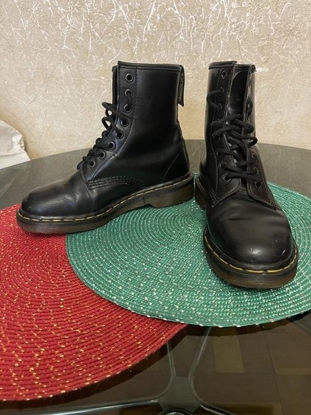 Women Dr. Martens Boots Black Leather 36.5 #7LI5