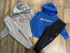 4pc Champion Logo Hoodie & Sweatpants Outfit Bundle Boys Size 4/5