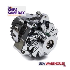 Powermaster 37861, One Chrome Fits Gm Cs130 140 Amp Alternator Performance Parts