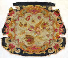 Broderie tapisserie de siège Napoléon III époque 19ème n° 3