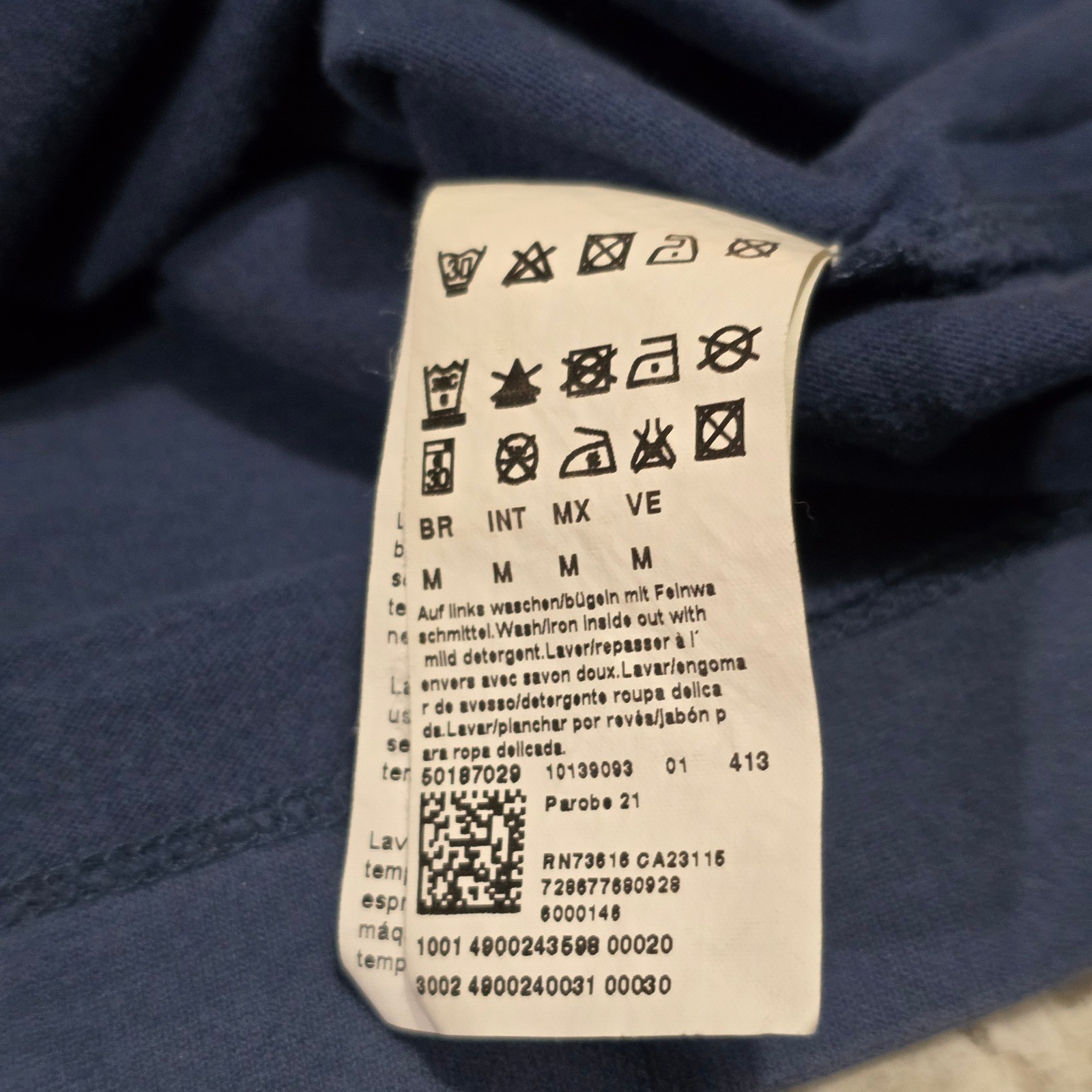 Hugo Boss Men's Regular Fit Striped Long Sleeve Polo Shirt Blue & Grey M thumbnail 2