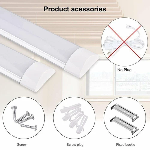 2TIg 40W 120cm LED Röhren 4000K Feuchtraumleuchte Werkstatt Deckenleuchte Lamp - Bild 9 von 15